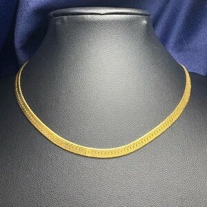 Monet Gold Herringbone Necklace